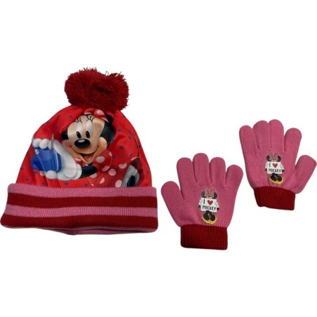 Set 2 pièces Minnie bonnet et gants Minnie