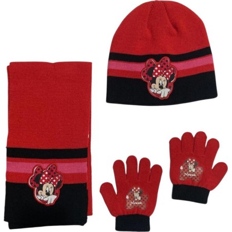 Set 3 pièces Bonnet + écharpe + gants Minnie Disney - New discount.com