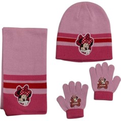 Set 3 pièces Bonnet + écharpe + gants Minnie Disney - New discount.com