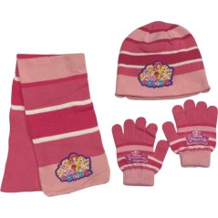 Set 3 piezas Beanie + guantes + bufanda Princess Pets 780-243