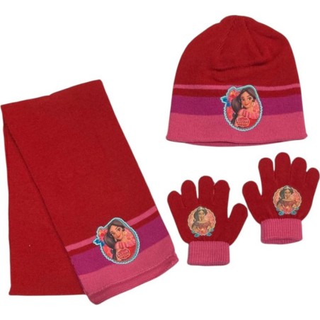 Princesa 3 piezas Bonnet + bufanda + guantes Princesa Elena Disney
