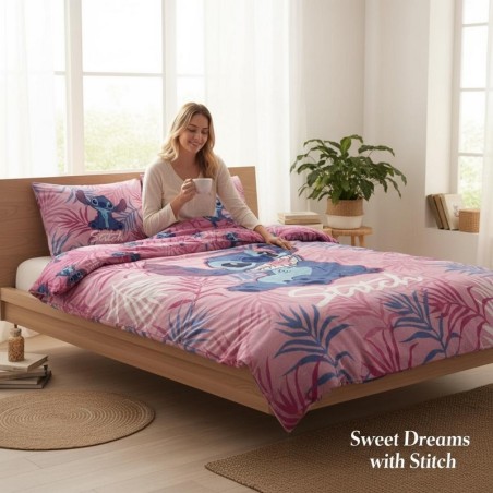 Parure housse de couette Stitch En coton
