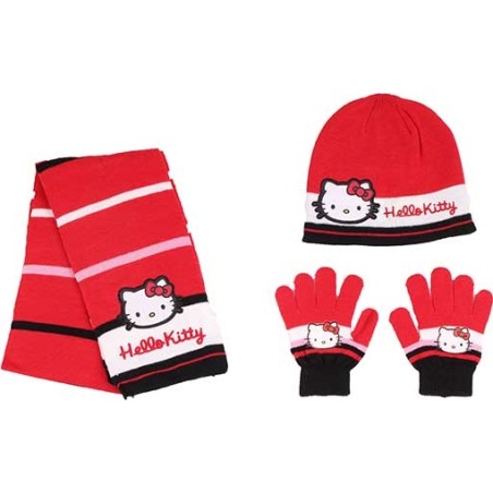 Set 3 Teile Hello Kitty HUT + HANDSCHUHE + SCHAL Hello, Kitty - New...