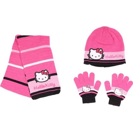 Set 3 piezas Hello Kitty HAT + GUANTES + BUFANDA Hello, Kitty