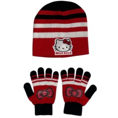 Conjunto de guantes y gorro Hello Kitty -New discount.com
