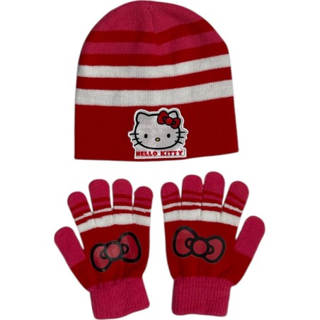 Hello Kitty Mütze und Handschuhe Set