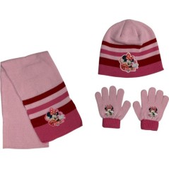 Set 3 Stück Bonnet + Schal + Minnie Handschuhe - New discount.com