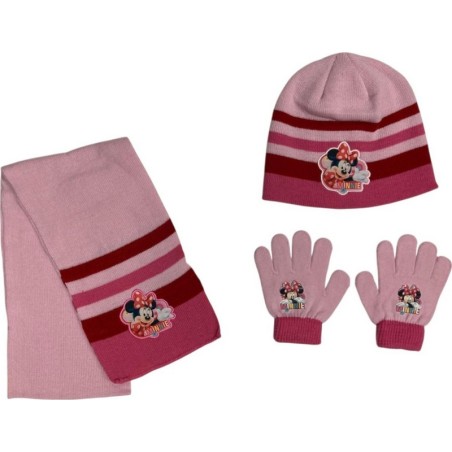 Set 3 pièces Bonnet + écharpe + gants Minnie - New discount.com