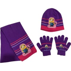 Set 3 pièces Minions BONNET + GANTS + ÉCHARPE Minions Fille - New d...