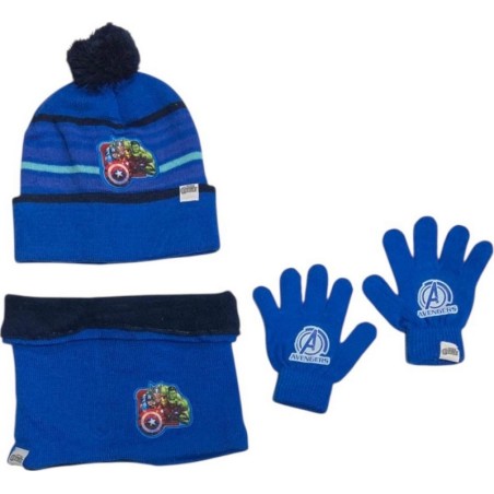 Set 3 Stück Mütze + Snood + Avengers Marvel Handschuhe - New discou...