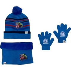 Set 3 piezas gorro + redecilla + guantes Avengers Marvel
