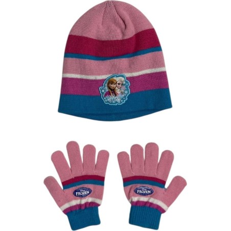 Set 2 Stück Frozen Disney Mütze und Handschuhe Die Schneekönigin