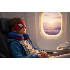 Cuscino da viaggio e maschera per dormire Relaxeazzz Spiderman Plus...