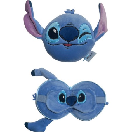 Relaxeazzz Oreiller de voyage en peluche Stitch & masque de sommeil...