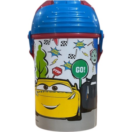 Cars Disney botella automática  450 ML, sistema antigoteo SYSTEM