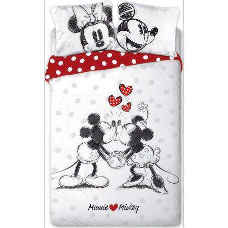Juego de cama de Mickey y Minnie. -New discount.com