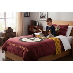 Funda nórdica Harry Potter - 1 funda nórdica 140x200 + 1 funda de almohada 63x63cm