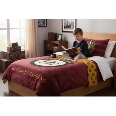Harry Potter Bettbezug - 1 Bettbezug 140x200 + 1 Kissenbezug 63x63cm