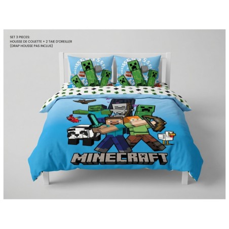 Parure de lit Minecraft 2 Personnes en coton - New discount.com