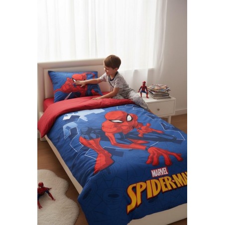 Parure de lit Spiderman - housse de couette Spider-Man En coton
