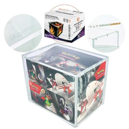 Protection Acrylique pour Display de 8 Mini tin Pokémon