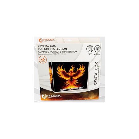 Phoenix Shield - Boite de Rangement - - Protection SOUPLE - CRYSTAL BOX PROTECTION 99% UVR pour Coffret Dresseur d'Elite (x6)
