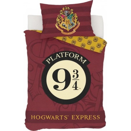 Harry Potter Bettbezug - 1 Bettbezug 140x200 + 1 Kissenbezug 63x63c...