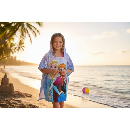 Poncho da bagno con cappuccio Frozen