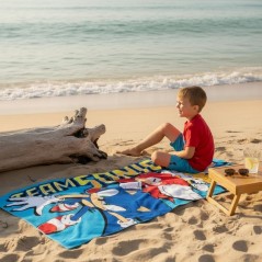 Sonic beach towel or bath towel