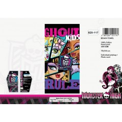 Drap de plage coton Monster High - 820-117 - New discount.com