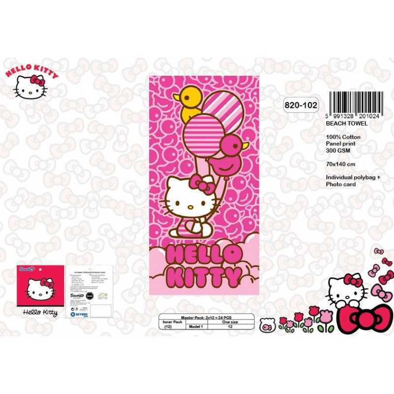 Drap de plage coton Hello Kitty - 820-102