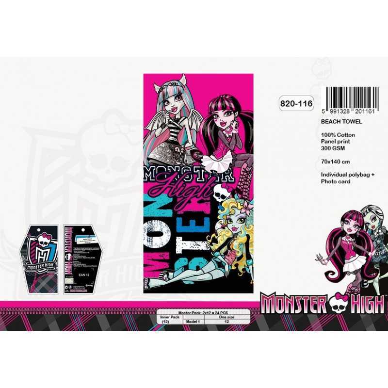Drap de plage coton Monster High - 820-116 - New discount.com
