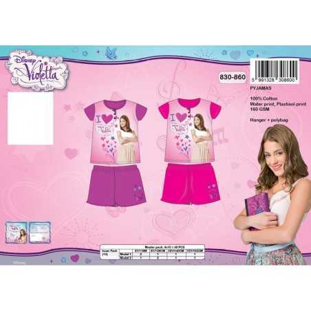 Pijama corto violeta -New discount.com