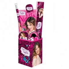 VIOLETTA POT A CRAYONS + FOURNITURES SCOLAIRES -New discount.com