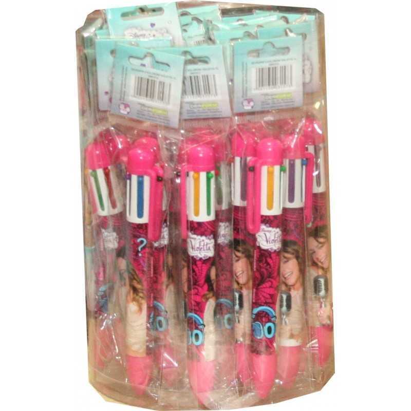 VIOLETTA DISNEY STYLO A BILLE 6 COULEURS ECRITURE - New discount.com