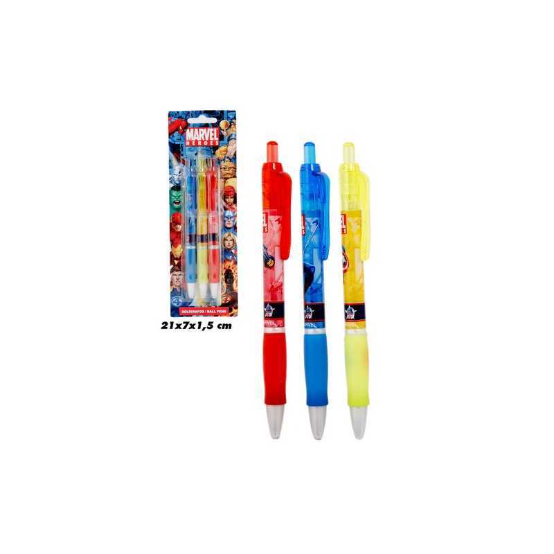 Blister di 3 penne Spiderman - New discount.com