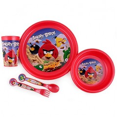 ANGRY BIRDS stoviglie per bambini 5 pezzi ANGRY BIRDS polipropilene...