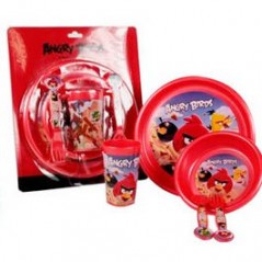 ANGRY BIRDS stoviglie per bambini 5 pezzi ANGRY BIRDS polipropilene...