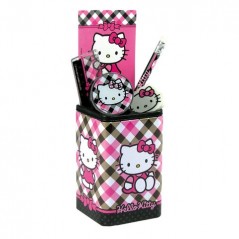 HELLO KITTY POT A CRAYONS + FOURNITURES SCOLAIRES - New discount.com