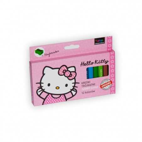 Caja de 12 crayones Hello Kitty + sacapuntas. -New discount.com