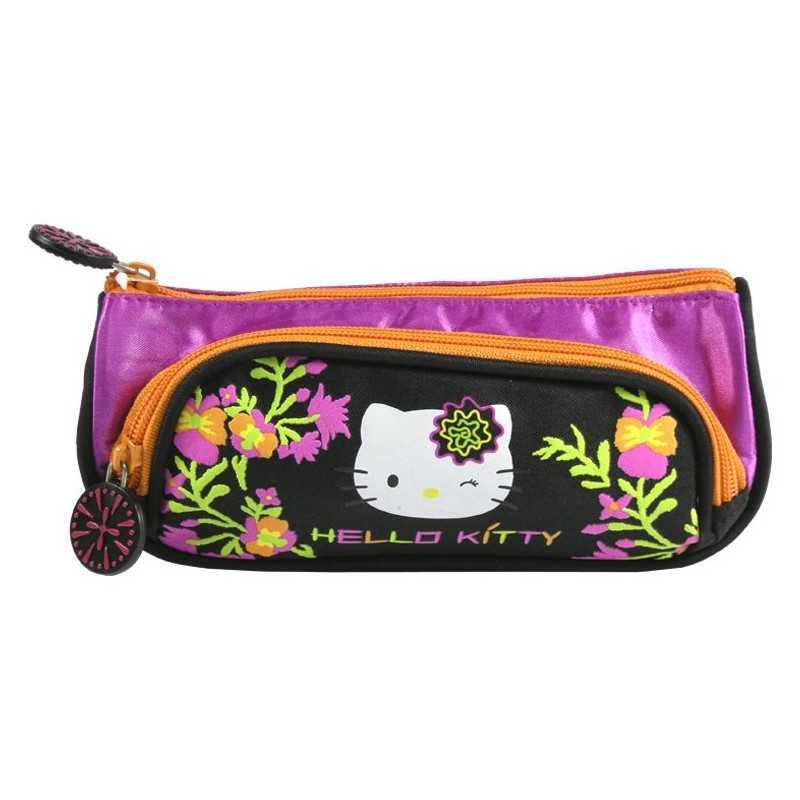 Hello Kitty schwarze Tasche mit 2 Fächern - New discount.com