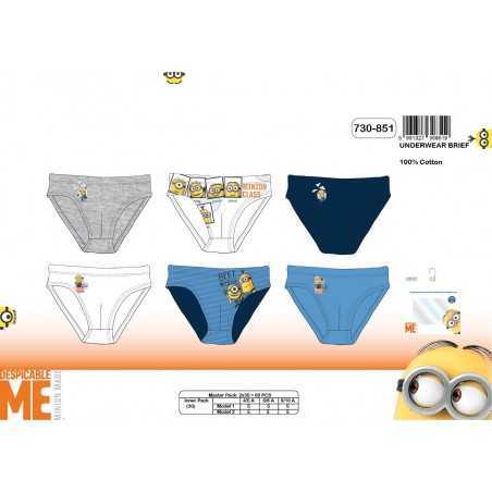 Boite de 3 slips Minions 730-851 - New discount.com