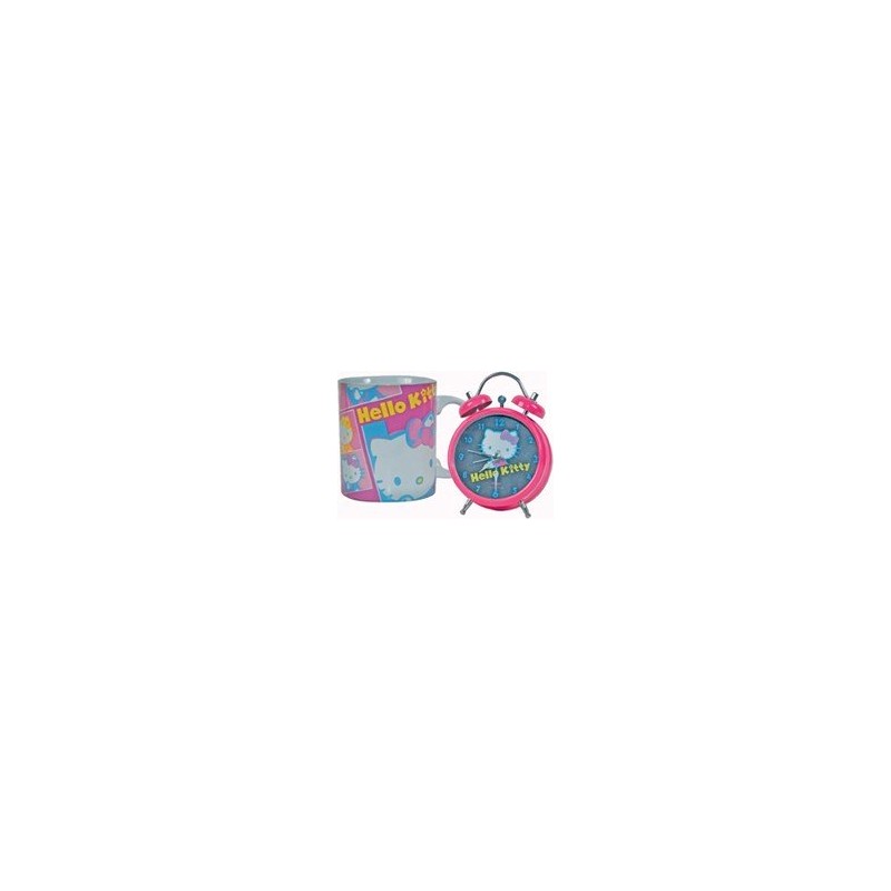 Hello Kitty Hello Kitty 12cm Clock Alarm Clock Set + 1 Hello Kitty ...