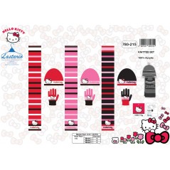 Set 3 pièces Hello Kitty BONNET + GANTS + ÉCHARPE Hello, Kitty - Ne...