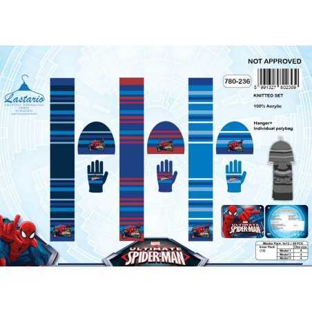 Set 3 piezas Spider-man HAT + GUANTES + SCARF Spider-man -New disco...