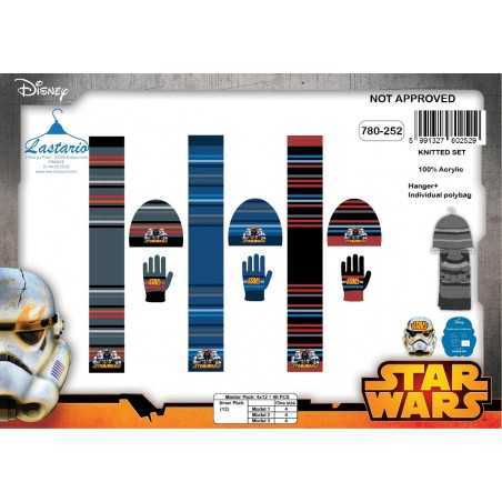 Set 3 pièces Star Wars BONNET + GANTS + ECHARPE Star Wars - New dis...