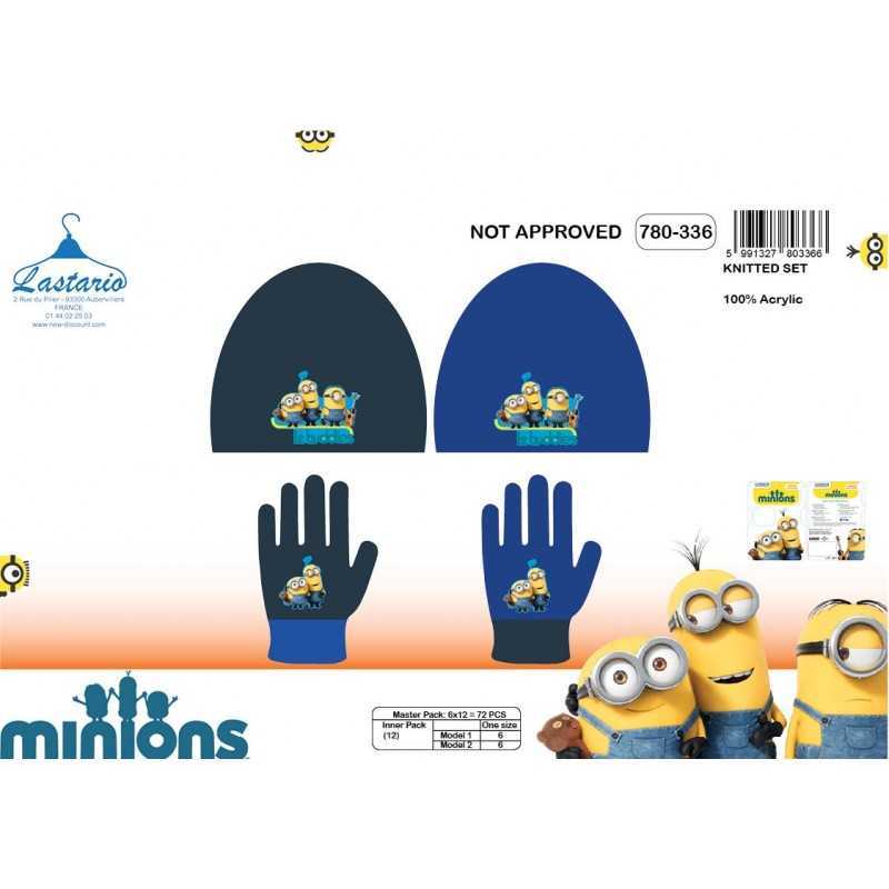 Set de 2 piezas de sombrero de minions y guantes minions. -New disc...
