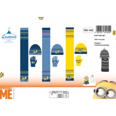 Set 3 pieces Minions BONNET + GLOVES + SCARF Minions, New discount....