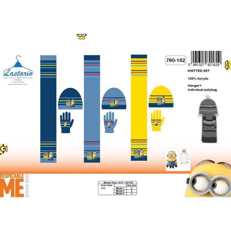Set 3 pieces Minions BONNET + GLOVES + SCARF Minions, New discount....