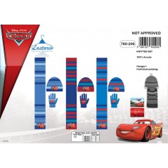 Set 3 pieces Bonnet + Gloves + Scarf Cars Disney 780-206, New disco...